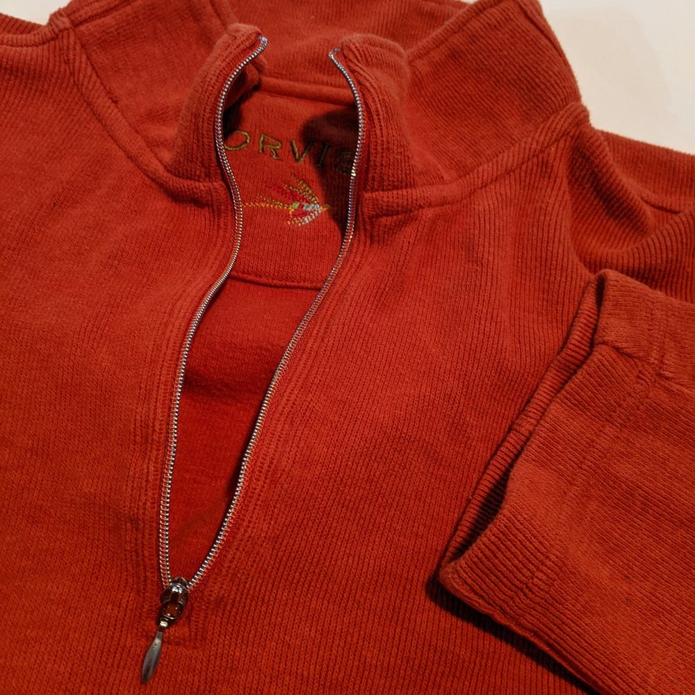 Zippered Dark Orange Pullover